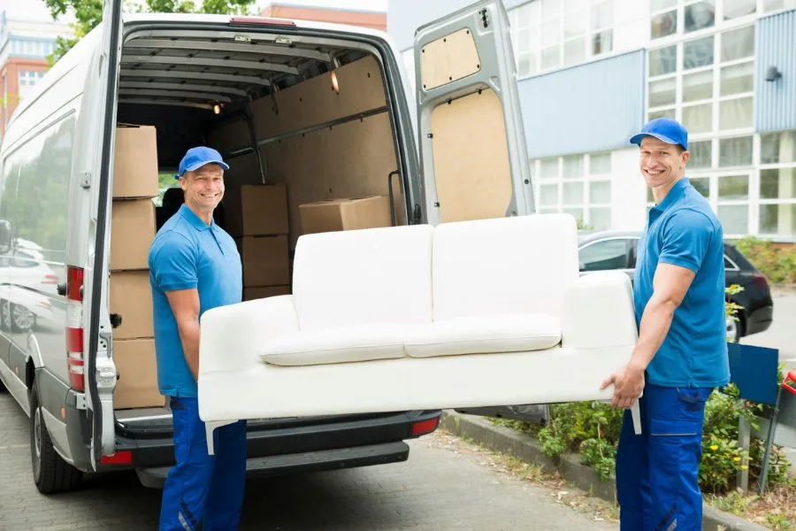Best Moving Services in Motor City, Dubai: Moving Professionals Shifting Sofa