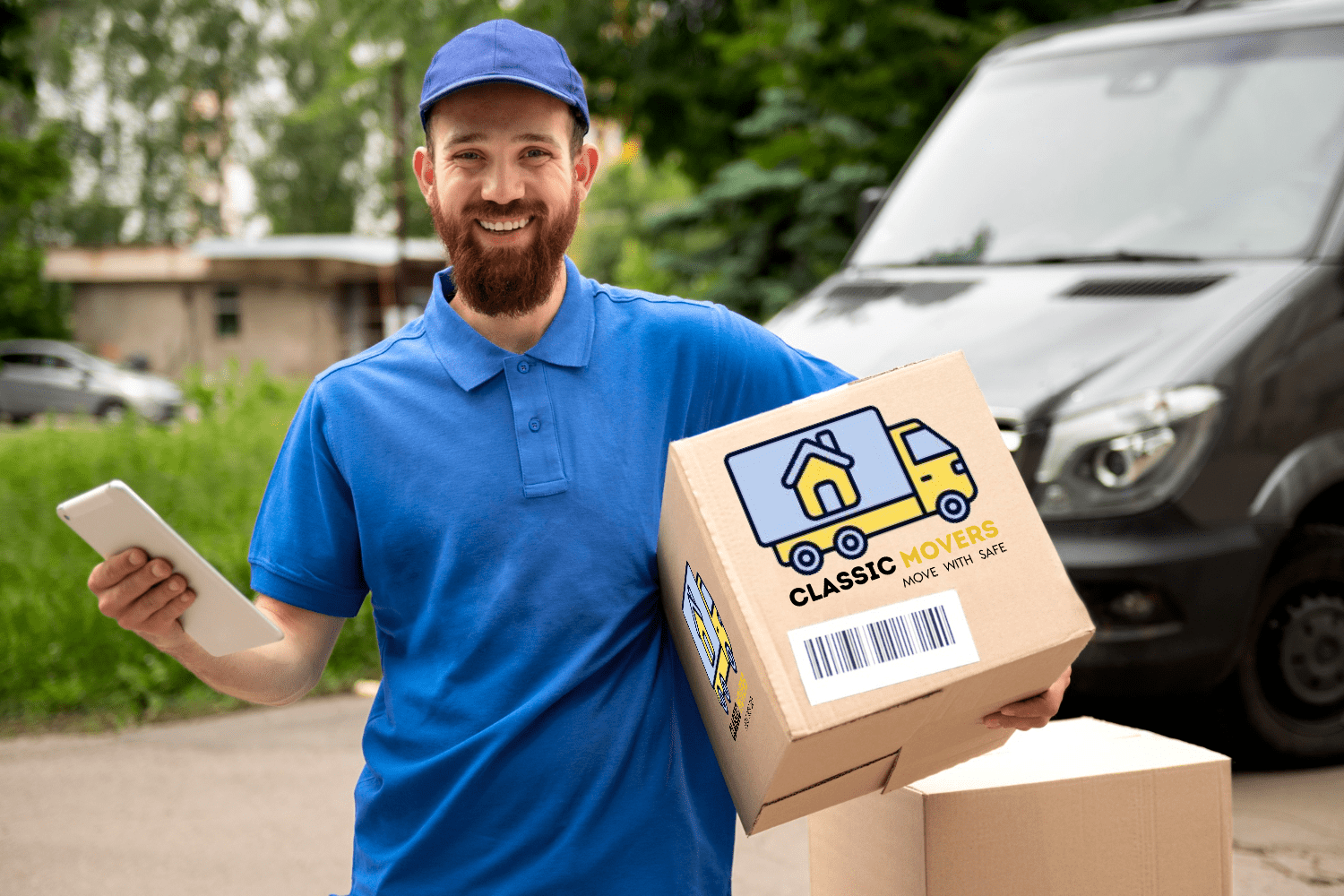 best villa moving company in Dubai: a moving professional working