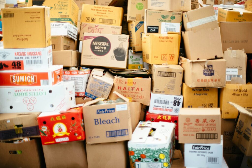 Storage in Dubai: cardboard box lot