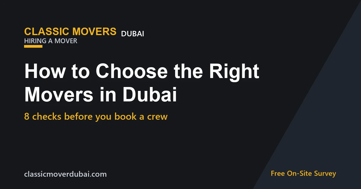 Professional movers loading a van for a Dubai house move