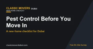 Pest control before moving into a new home in Dubai